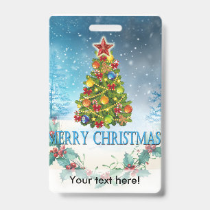 Badge Carte de Noël joyeux