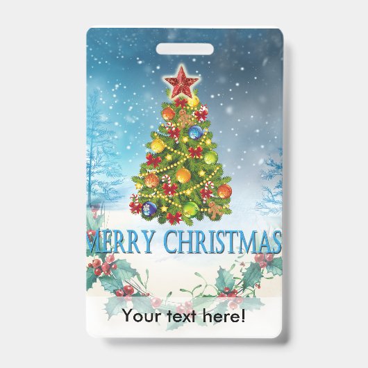 Badge Carte de Noël joyeux (Avant)