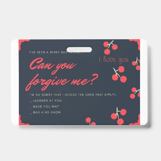 Badge carte de pardon (Avant)