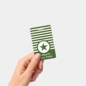 Badge Carte de passage étoile chic rayée pour les enseig (Manuel / portable)