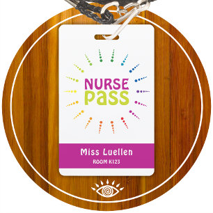 Badge Carte de passage personnalisée pour l'infirmière d