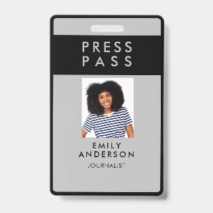 Badge Carte de presse personnalisée pour journaliste ave
