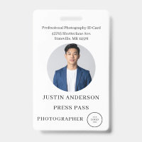 Carte de presse personnalisée pour photographe jou