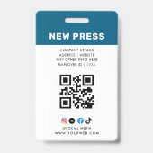 Badge Carte de presse photographe ID (Arrière)