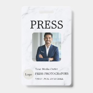 Badge Carte de presse photographe journaliste personnali