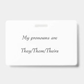 Badge Carte de pronom spatial (Iels/eux/à eux) (Arrière)