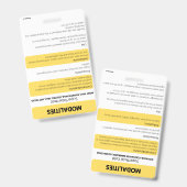 Badge Carte de référence de modalités (chaud/froid)  (Avant & arrière)