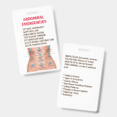 Badge CARTE DE RÉFÉRENCE DES URGENCES ABDOMINALES - Doub (Avant & arrière)