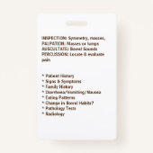 Badge CARTE DE RÉFÉRENCE DES URGENCES ABDOMINALES - Doub (Dos)