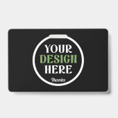 Badge Carte de réseau QR Code noir personnalisée profess (Avant)