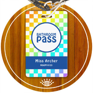 Badge Carte de salle de bain personnalisée pour la class