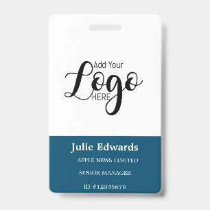 Badge Carte de sécurité de l'ID photo et du logo perso