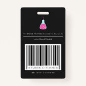 Badge Carte de sécurité du parti Girly Science (Dos)