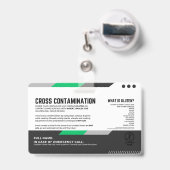 Badge Carte de sécurité du restaurant pour repas sans gl (Arrière avec rétractable)