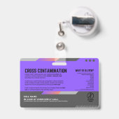 Badge Carte de sécurité du restaurant pour repas sans gl (Back with Retractable)