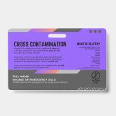 Badge Carte de sécurité pour les restaurants sans gluten (Arrière)