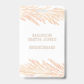 Badge Carte de Table Créative VIP Fête de Mariage avec H (Arrière)