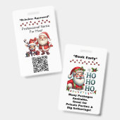 Badge Carte de visite de Santa Claus deux faces Modifier (Avant & arrière)
