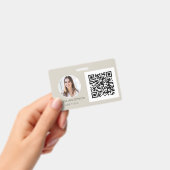Badge Carte de visite photo QR Code Terracotta (Manuel / portable)