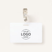 Badge Carte de visite professionnel moderne avec code QR (Dos avec clip)