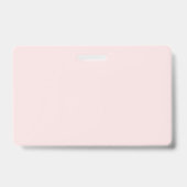 Badge Carte de visite rose blush avec code QR (Arrière)