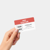 Badge Carte de visiteur ID de logo simple (Manuel / portable)