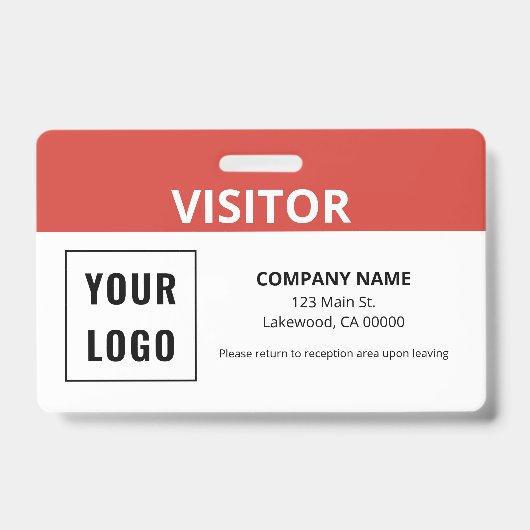 Badge Carte de visiteur ID de logo simple (Avant)