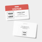 Badge Carte de visiteur ID de logo simple (Avant & arrière)