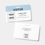 Badge Carte de visiteur ID simple logo (Avant & arrière)