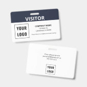 Badge Carte de visiteur ID simple logo (Avant & arrière)