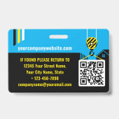 Badge Carte de visiteur Sécurité ID Chantier de construc (Arrière)