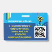 Badge Carte de visiteur Sécurité ID Chantier Naval (Arrière)