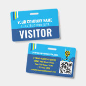 Badge Carte de visiteur Sécurité ID Chantier Naval (Avant & arrière)