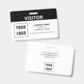 Badge Carte de visiteur Simple ID de logo (Avant & arrière)