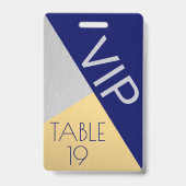 Badge Carte d'emplacement pour Mariage bleu marine VIP C (Back)