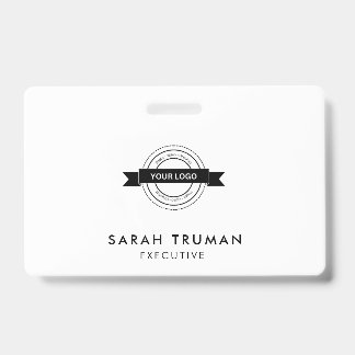 Badge Carte d'employé d'entreprise personnalisée Minimal
