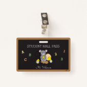 Badge Carte d'entrée de la salle de la souris (Devant avec clip)