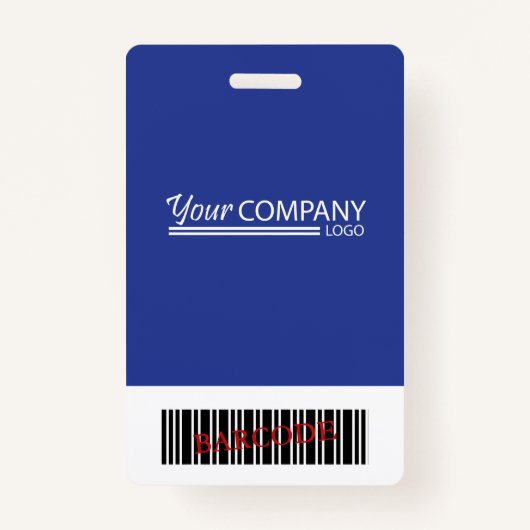 Badge Carte d'entrée de l'employé avec logo bleu (Dos)