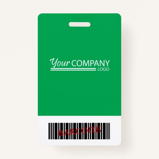 Badge Carte d'entrée de l'employé pour le logo vert (Dos)
