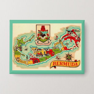 Badge Carte des Bermudes classiques