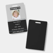 Badge Carte d'étudiant de l'école de photographie modern (Front & Back)