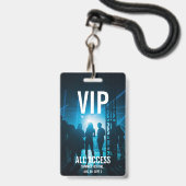 Badge Carte d'événement VIP All-Access personnalisée (Front with Lanyard)