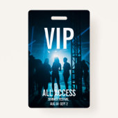 Badge Carte d'événement VIP All-Access personnalisée (Devant)