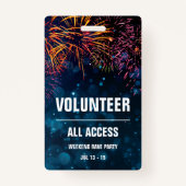 Badge Carte d'événement Volunteer All Access | Finale Fi (Devant)