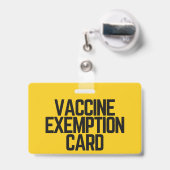 Badge Carte d'identification de dispense religieuse de v (Arrière avec rétractable)