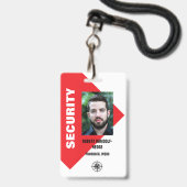 BADGE CARTE D'IDENTIFICATION DE SÉCURITÉ POUR LES ÉVÉNEM (Avant avec lanière)