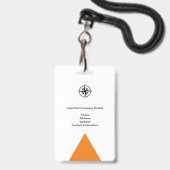 BADGE CARTE D'IDENTIFICATION DE SÉCURITÉ POUR LES ÉVÉNEM (Arrière avec lanière)