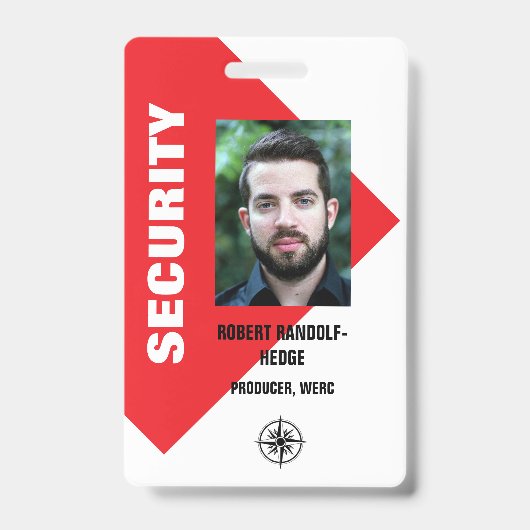 BADGE CARTE D'IDENTIFICATION DE SÉCURITÉ POUR LES ÉVÉNEM (Avant)