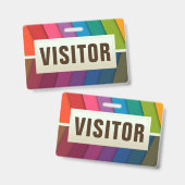 Badge Carte d'identification de visiteur (Front & Back)