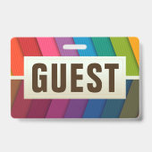 Badge Carte d'identification d'invité (Arrière)